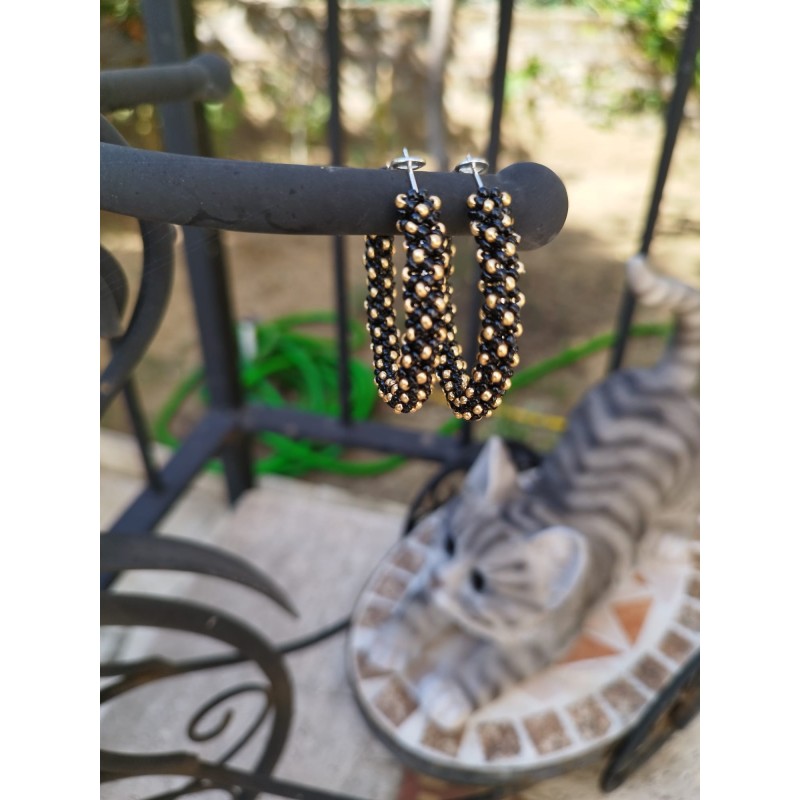 Vero gioiello in argento sterling 925 Orecchini a cerchio aperto con perline a sfera tonda con taglio a diamante tricolore per donna 27 mm acquista in modo economico - spedizione gratuita, recensioni