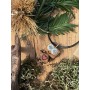 Ciondolo ROBOT GnomoWood - legno ciliegio con cuore - fatto a mano - confezione regalo
