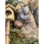 Ciondolo ROBOT GnomoWood - legno ciliegio con cuore - fatto a mano - confezione regalo