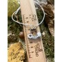 Ciondolo ROBOT nuvola con cuore GnomoWood - legno ciliegio con cuore - fatto a mano - confezione regalo