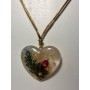 Collana in cordino, ciondolo a cuore 4 cm