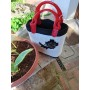 borsa con manici rossi