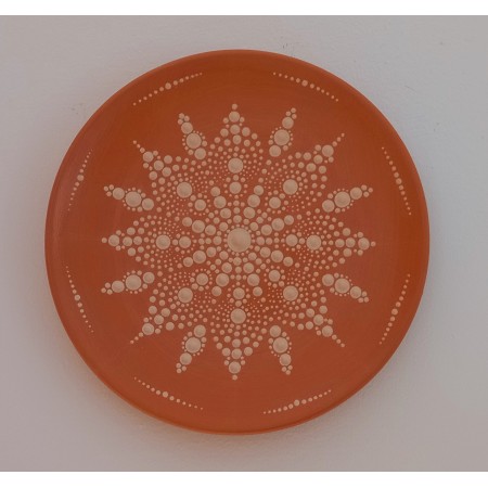 MANDALA -  PIATTO DECORATIVO  IN TERRACOTTA