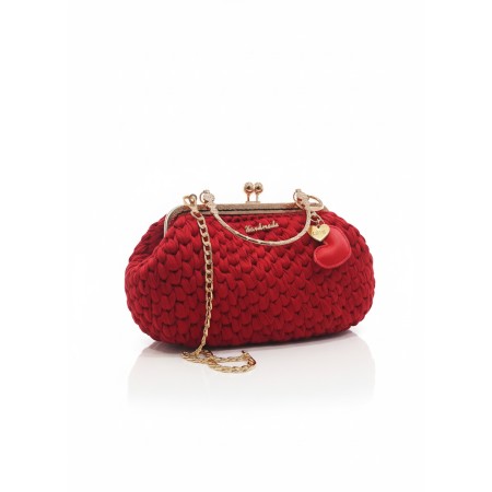 Borsa Carmen: Clutch Lusso Rosso Rubino Handmade