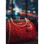 Borsa Carmen: Clutch Lusso Rosso Rubino Handmade