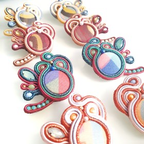 Orecchini soutache a lobo fantasia