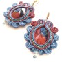 Orecchini colorati soutache con monachella