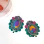 Orecchini colorati soutache con monachella
