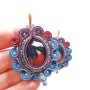 Orecchini colorati soutache con monachella