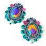 Orecchini colorati soutache con monachella