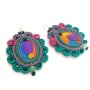 Orecchini colorati soutache con monachella