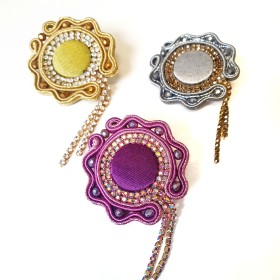 Mono orecchini soutache lobo