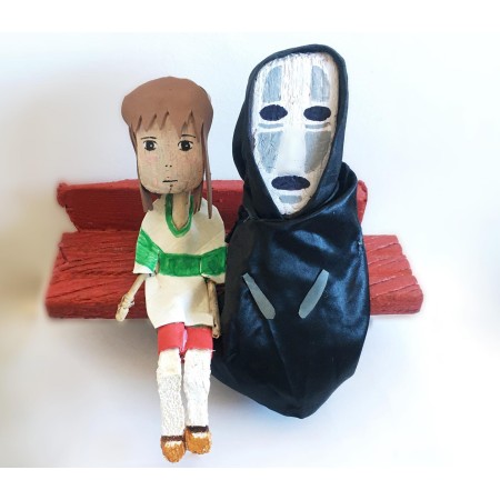 Chihiro & Kaonashi - scultura da tavolo